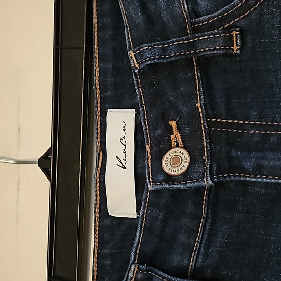 Kacan distressed patchwork leopard skinny jeans size 9/28 NWOT - Picture 4 of 9